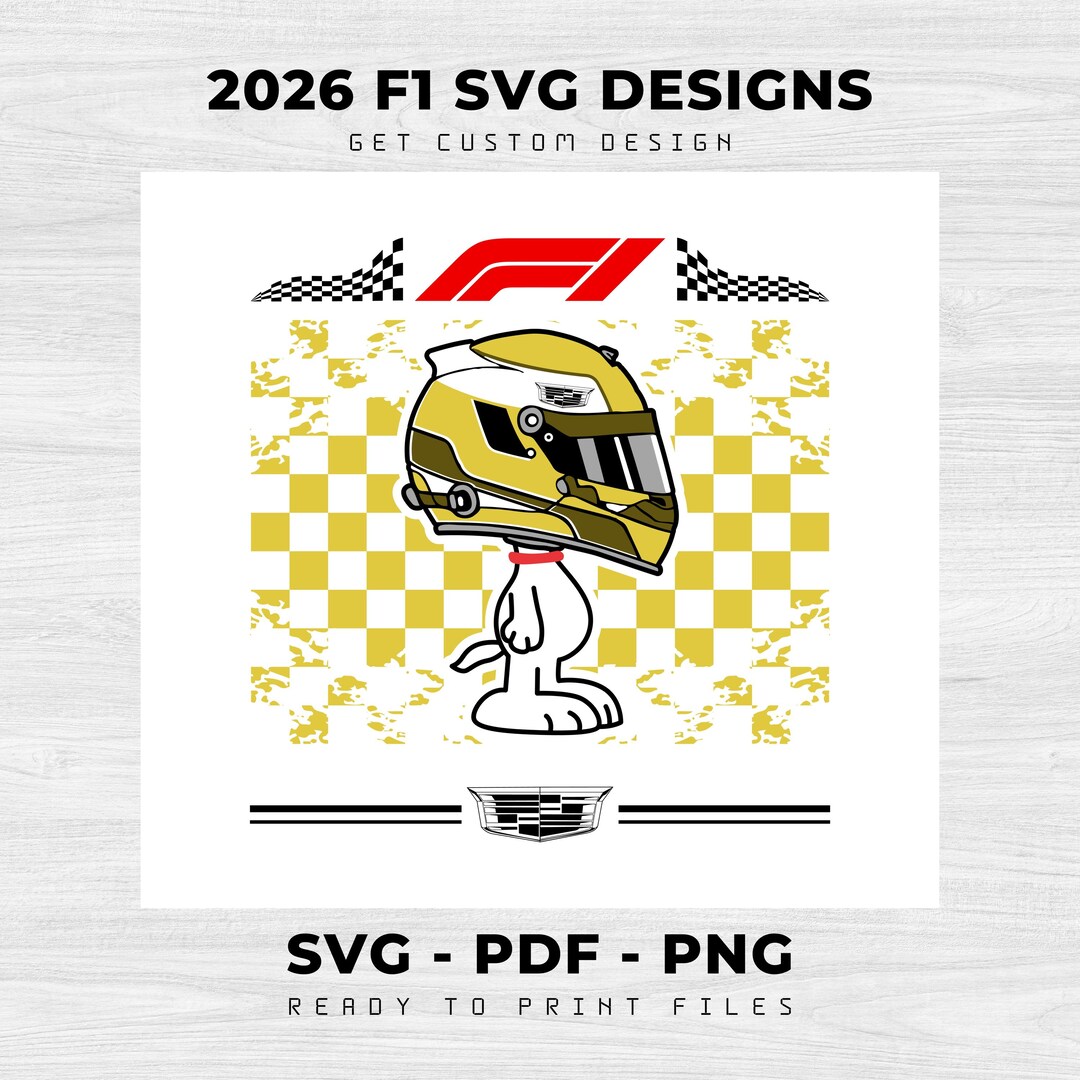 Cadillac F1 Racing Car SVG Design: Pdf, Png & Svg Files ( Digital ...