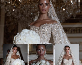 Bridal Stock Photos for Wedding Businesses Luxury AI Bride Images Wedding Branding Content for Photographers Planners Beauty Brands