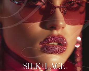 1 High Resolution Editoria AI Model Stock Image | Fashion Runway Magazine Photography | Beauty Campaign Photo | Luxury Pink Chic Couture