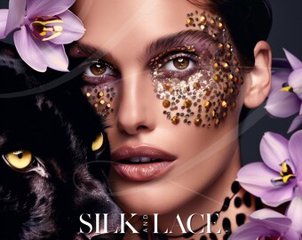 1 High Resolution Editoria AI Model Stock Image | Fashion Runway Magazine Photography | Beauty Campaign Photo | Luxury Pink Chic Couture