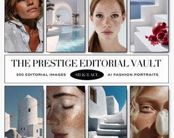 Couture Editorial Stock Photos | 300 AI Fashion Model Images | Luxury Brand Aesthetic Vault for Creators, Designers & Social Media