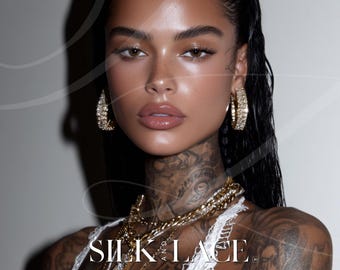 1 High Resolution Editoria AI Model Stock Image | Fashion Runway Magazine Photography | Beauty Campaign Photo | Luxury Couture Aesthetic