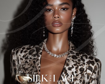 1 High Resolution Editoria AI Model Stock Image | Fashion Runway Magazine Photography | Beauty Campaign Photo | Luxury Couture Aesthetic