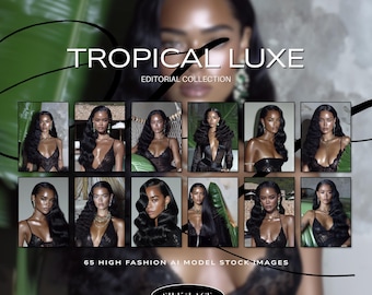 65 High Resolution Editoria AI Model Stock Images | Fashion Runway Magazine Photography | Hair & Beauty Campaign Photo Luxury Couture Brand