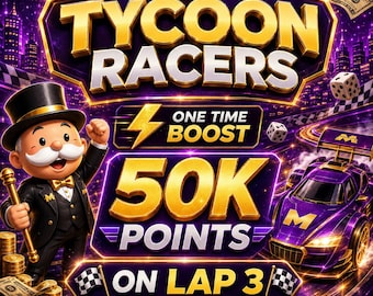 Radioactive racer 1 time boost on lap 3 - Monopoly Go