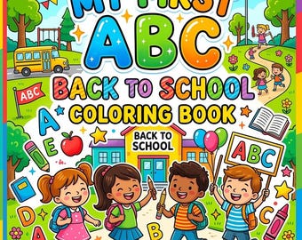 My First Learning Abc My First ABC Coloring Book | Back to School Learning Adventure Pages - Etsy