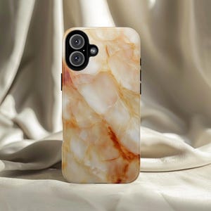 Vintage Honey Phone Case Cream Beige Amber Tortoiseshell Marble Pattern Design
