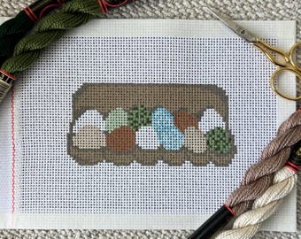 農場直送の卵1ダース ニードルポイントキャンバス 手描き 13メッシュ 初心者向け