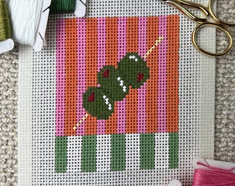 オリーブ エクストラダーティー マティーニ ニードルポイント キャンバス ハンドペイント 13メッシュ 初心者向け トレンド