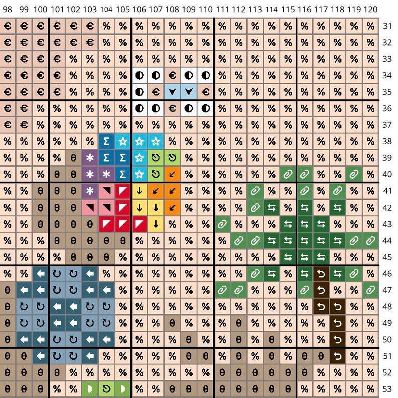 Beach Day Bird’s Eye Needlepoint Digital Chart 18 Mesh Summer Beginner image 3