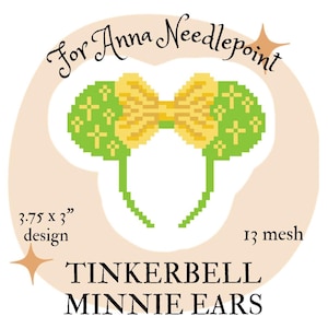 Tinkerbell Minnie Ears Schleife Nadelspitze Digital Stickmuster 13 Maschen Anfänger Trendy