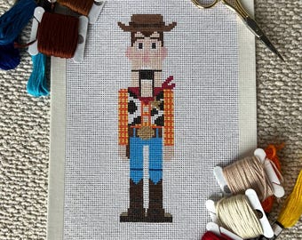 Woody Nötknäpparen Julhelg Nålspetsduk Handmålad 18 Mesh