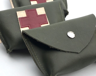 Handcrafted Vintage Inspired Leather First Aid Pouch