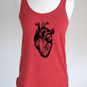 Human Heart graphic  Soft Tri-Blend Racerback Tank