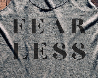 Fearless - fitness tank tops - active wear - choose colors - Soft Tri-Blend Racerback Tank