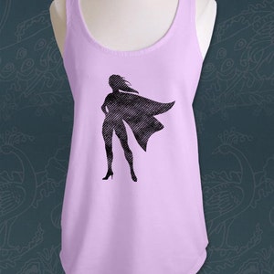 Female Superhero design 1 Soft Cotton/Poly Racerback Tank