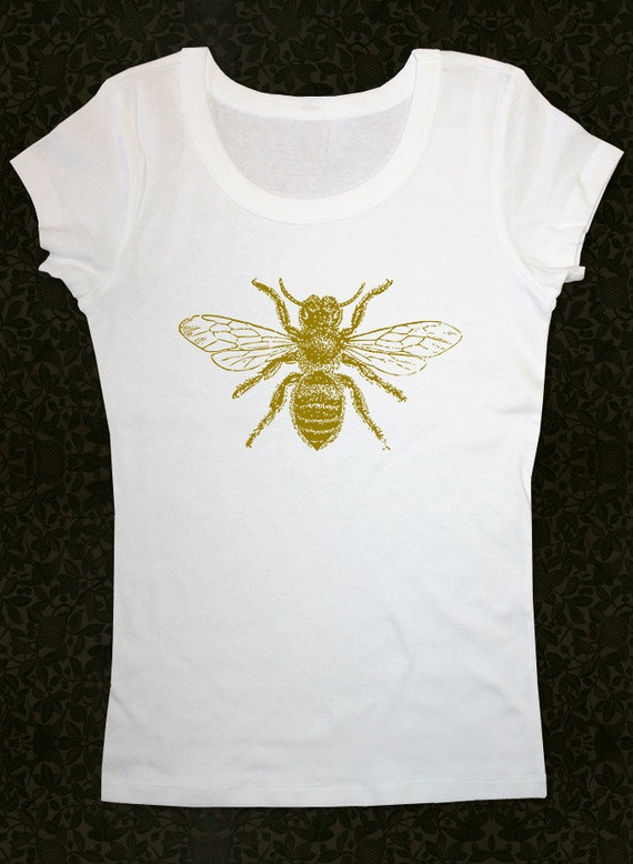 Bee 1 Shirt - Women's Short Sleeve Scoop Neck Cotton T-Shirt Contoured Fit