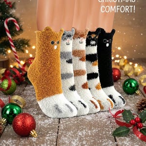 thumbnail image 2 of Aazon.co: Zart Funny Cat Gifts For Cat Lovers Cat Lover Gifts For Woen, Crazy Cat Socks 2 of 13