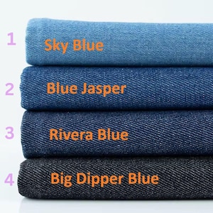 Tecido Denim Algodão 6oz 4 cores