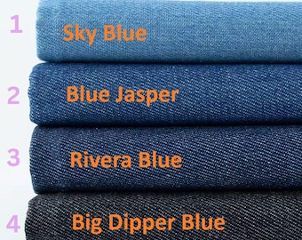 6oz Cotton Denim Fabric 5 colors