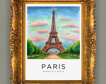 Paris travel poster