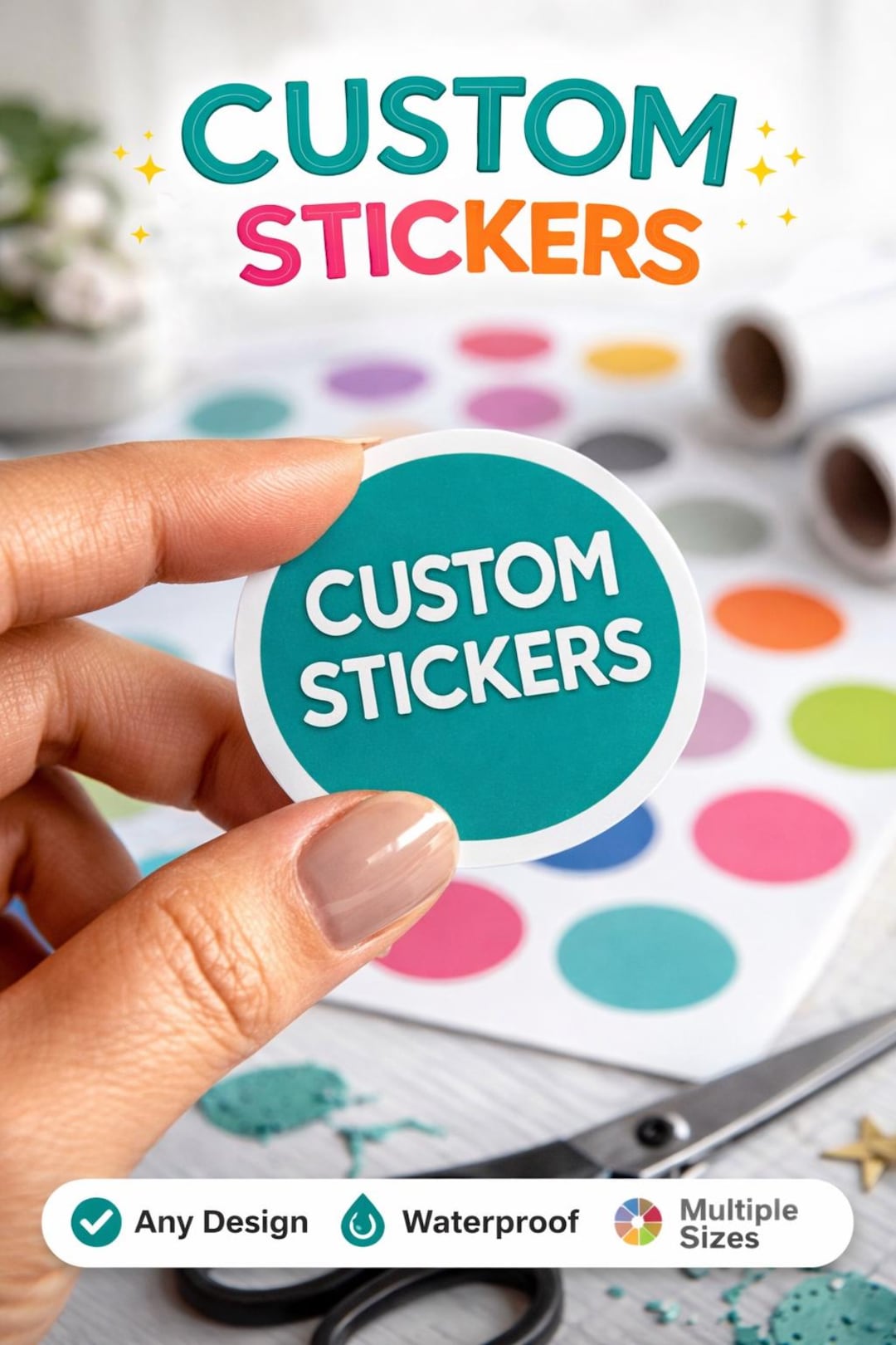 Custom Vinyl Stickers A4 Sheet | Personalised Sticker Sheet | Custom ...