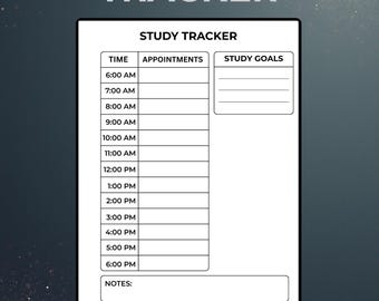 Minimalistischer Studenten Studienplaner Printable | Prüfungs- & Hausaufgaben-Organizer (PDF)