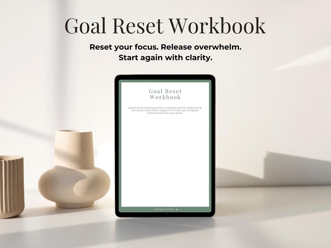 Goal Reset Workbook / Editable Canva Template / Digital Goal Setting ...