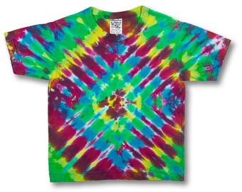 Youth Small diamond or Gods Eye tiedye on Organic Cotton 100% Made in USA