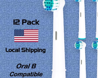 12 PACK!! Electric Replacement Head (Oral-B Compatible)