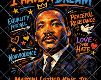 Martin Luther King PNG | Civil Rights Design (Digital Download)