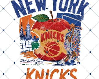 Beton Apfel PNG, NYC Basketball Streetwear Design, Madison Square Garden Fan Shirt PNG, digitaler Download