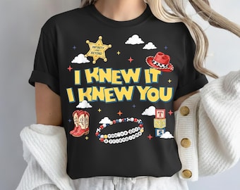 Ich kannte es, ich kannte dich PNG, du hast einen Freund in mir inspiriert Design, Toy Story Stil Freundschaft Zitat, Retro Musik Tee digitaler Download