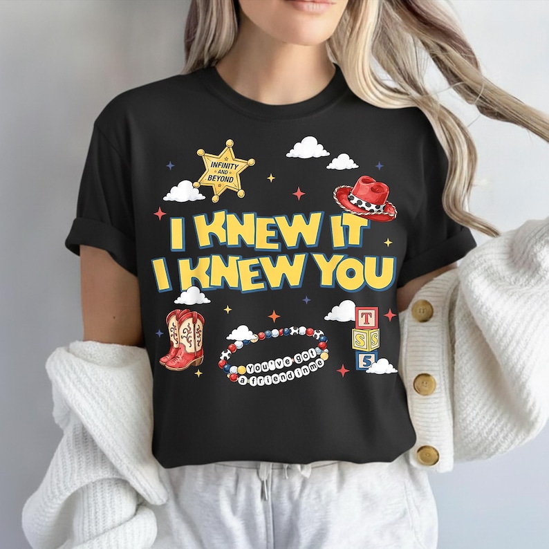 I Knew It I Knew You PNG, You’ve Got A Friend In Me Inspired Design, Toy Story Style Friendship Quote , Retro Music Tee Digital Download image 1