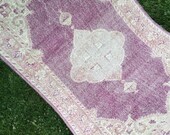 Vintage Turkish Oriental Rug,Rustic Nomadic Wool Low Pile Distressed 4 1 x6 8 Oushak Rug,Foyer Rug,Purple Rug,Nursery Rug