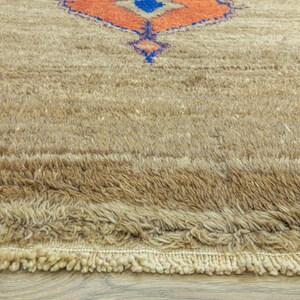Tapis de chambre à coucher tulu turc tissé à la main 3,4 x 5,9 pi - Décoration tribale bohème en laine et mohair à poils longs image 9