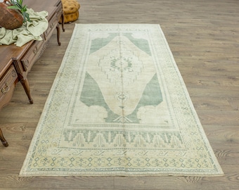 Loper saliewol – vintage Turks Oushak 5 x 9 breed gangkleed