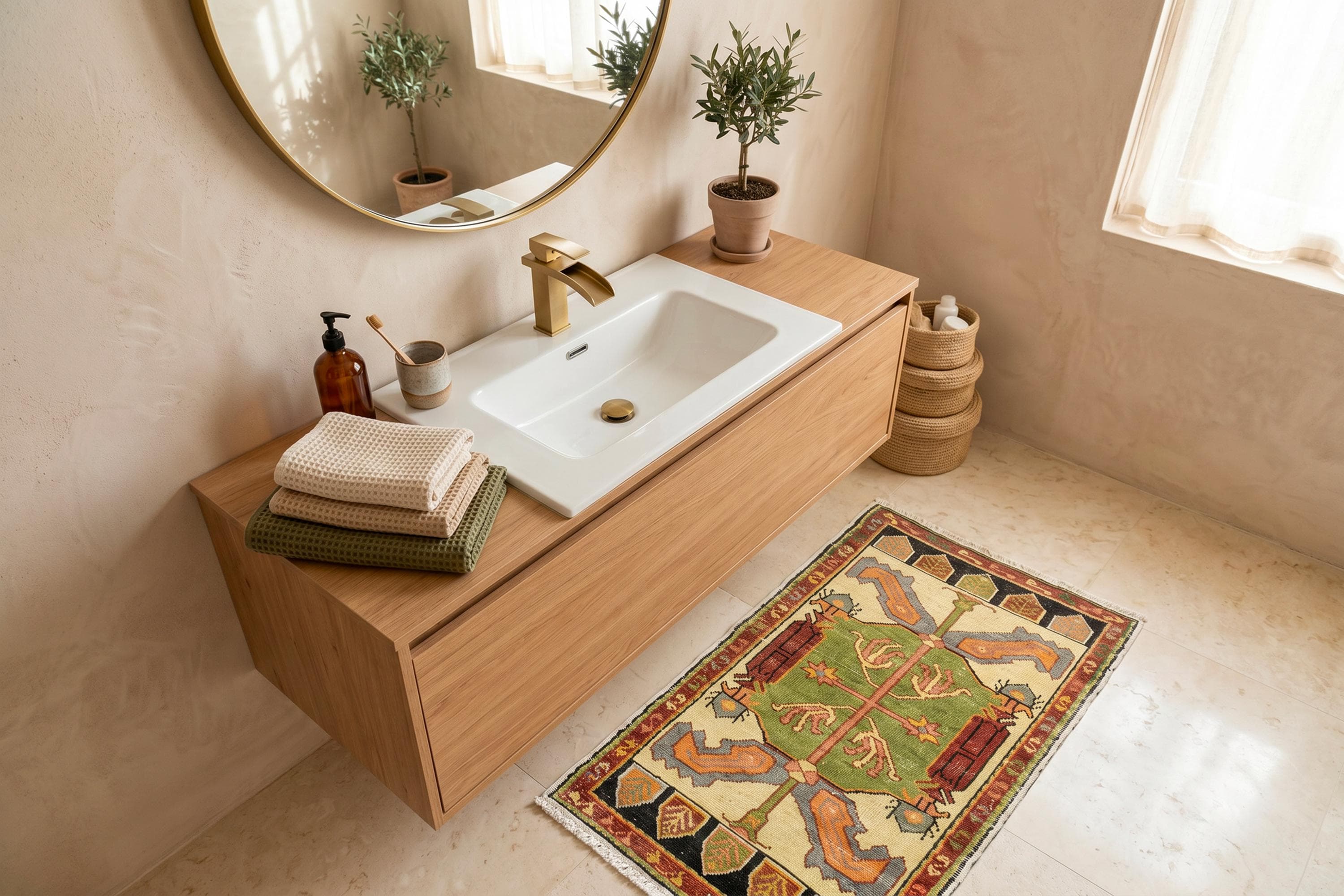 Vintage Bath Mats & Rugs - Etsy