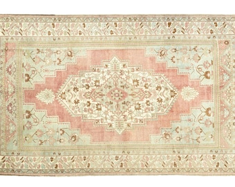 Large Turkish Oushak Rug 7.5x12.6 ft Hand-Knotted Wool – Rose Aqua Elegance