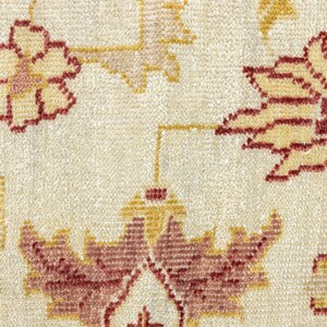 Oversized Floral Oushak Rug 10x13 – Vintage Turkish Ivory Hand-Knotted Wool image 12