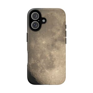 Estuches resistentes con foto de la luna / Luna gibosa creciente / Carcasa de policarbonato, revestimiento de TPU / Android + iPhone imagen 7