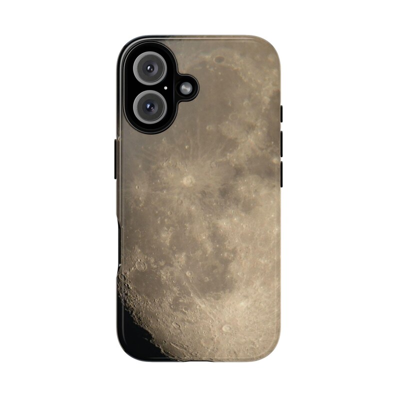 Estuches resistentes con foto de la luna / Luna gibosa creciente / Carcasa de policarbonato, revestimiento de TPU / Android + iPhone imagen 3
