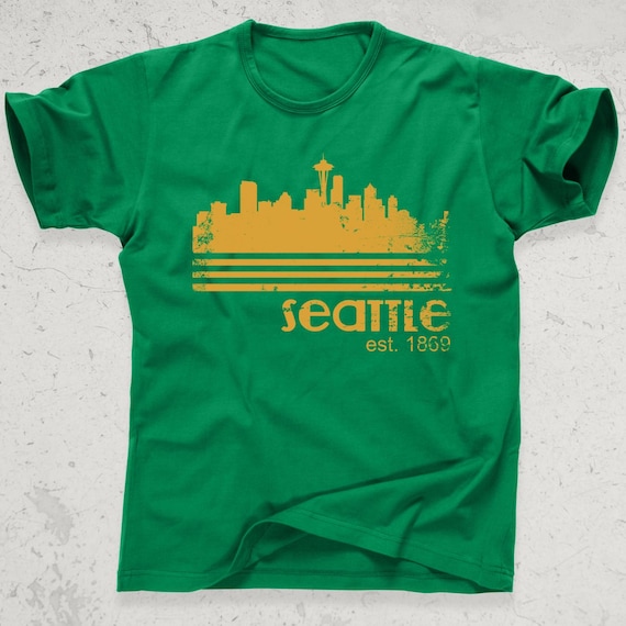 Seattle Skyline Shirt Est 1869, Vintage Seattle Tee, Washington City Graphic Shirt, Pacific Northwest Shirt, Retro Seattle Gift, PNW Travel