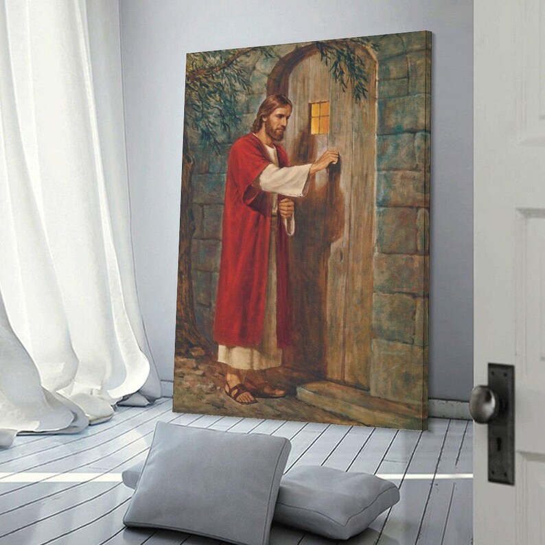 Christ Jesus Knocking Canvas Print, Religious Wall Art - Etsy