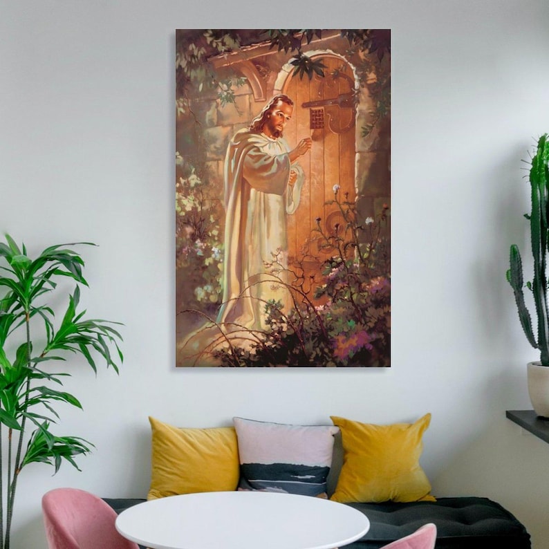 Jesus Christ Knocking Canvas Print, Religious Home Decor - Etsy