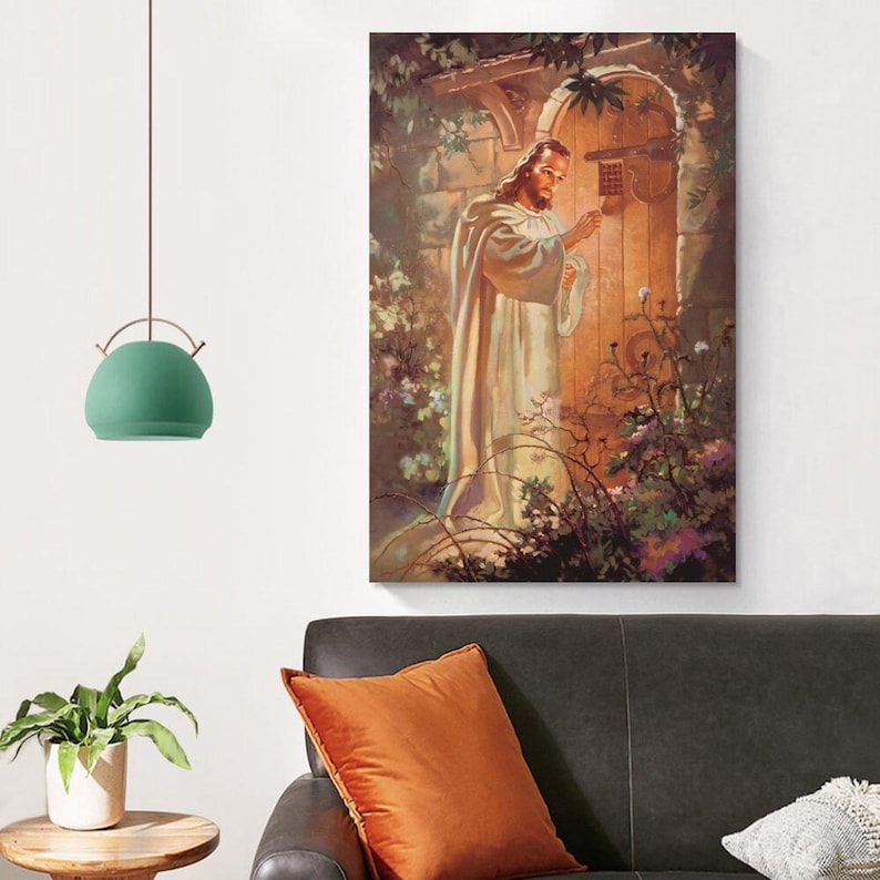 Jesus Christ Knocking Canvas Print, Religious Home Decor - Etsy