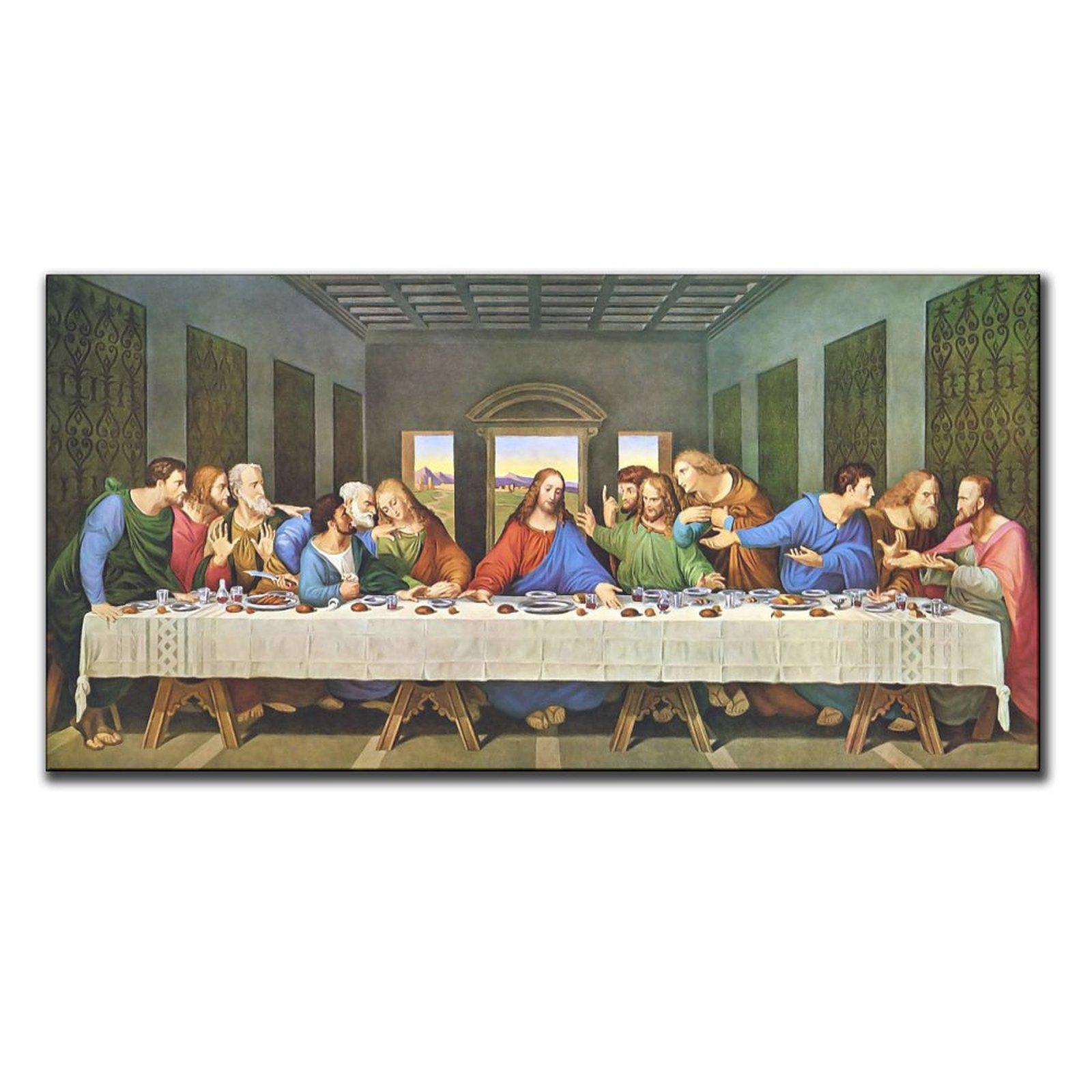 The Last Supper Canvas Print, Jesus Christ Painting, Religious Wall Art ...