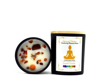 Sacral Chakra Crystal Soy Candle
