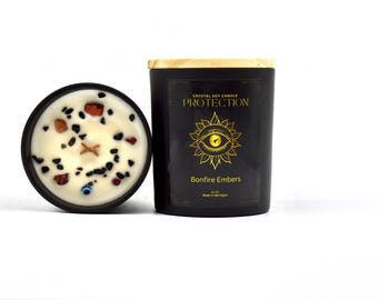 Protection Crystal Soy Candle