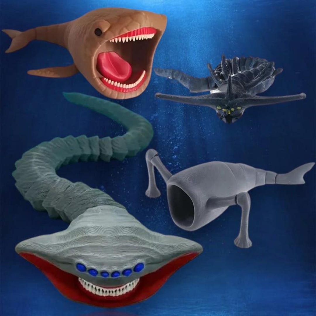 1/4pc 3D Printing Subnautica Sea Eater Bloop Gran Maja Action Figure ...